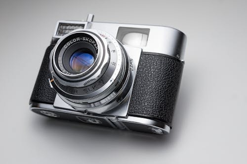 Silver and Black Point-and-shoot Camera