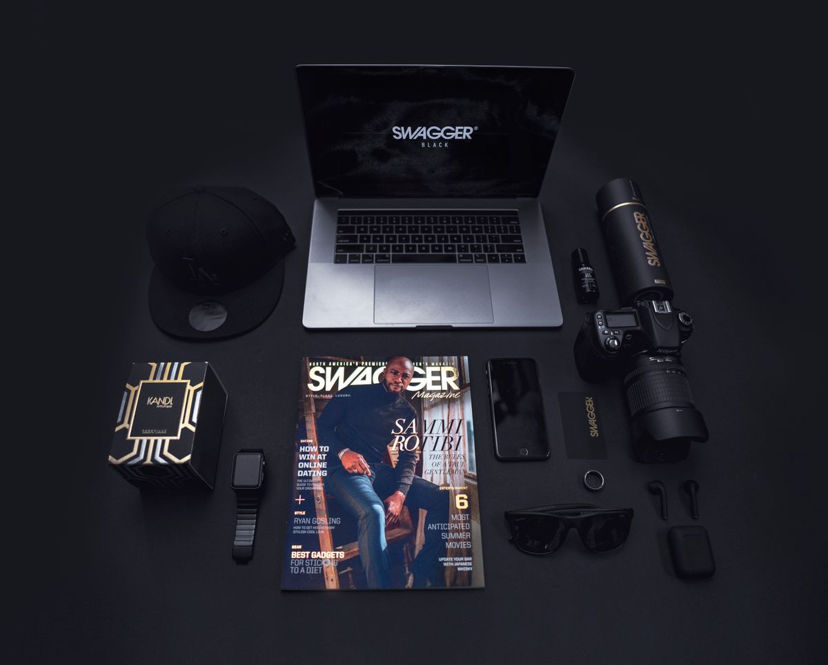 Premium computer accessories flat lay