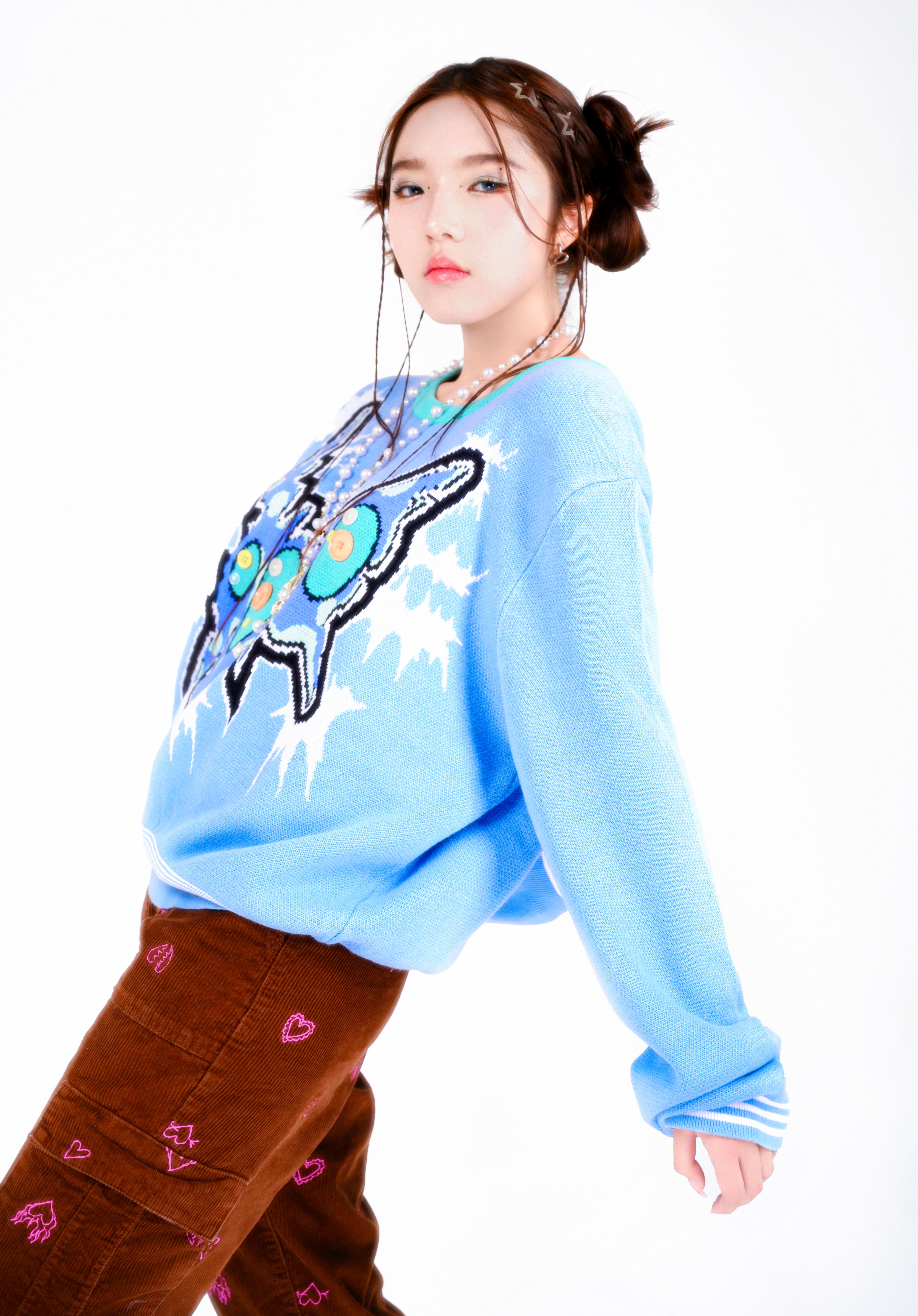 Woman in Blue Pullover · Free Stock Photo