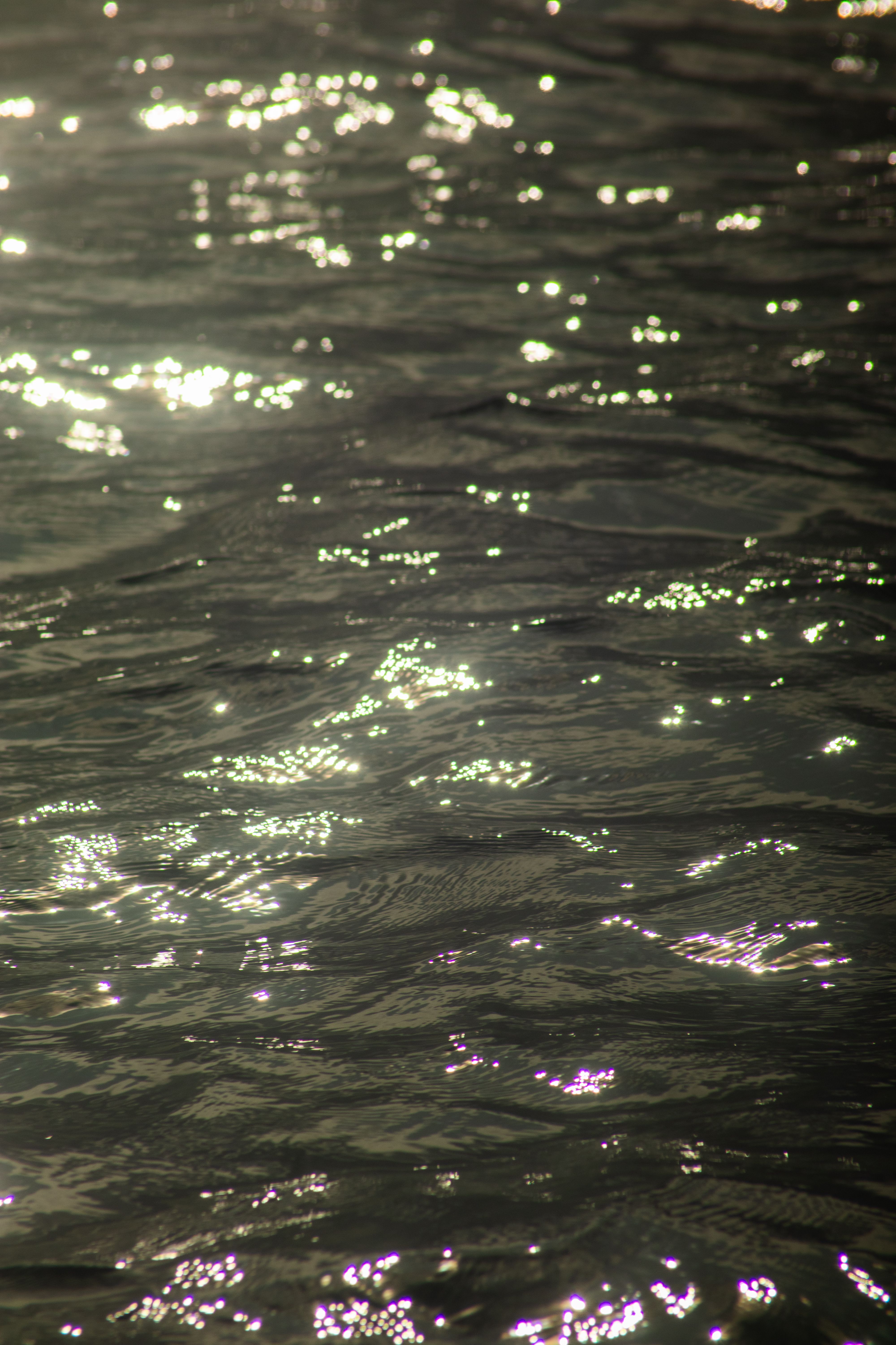 Close-up of a Rippled Water Surface Reflecting Sunlight · Free Stock Photo