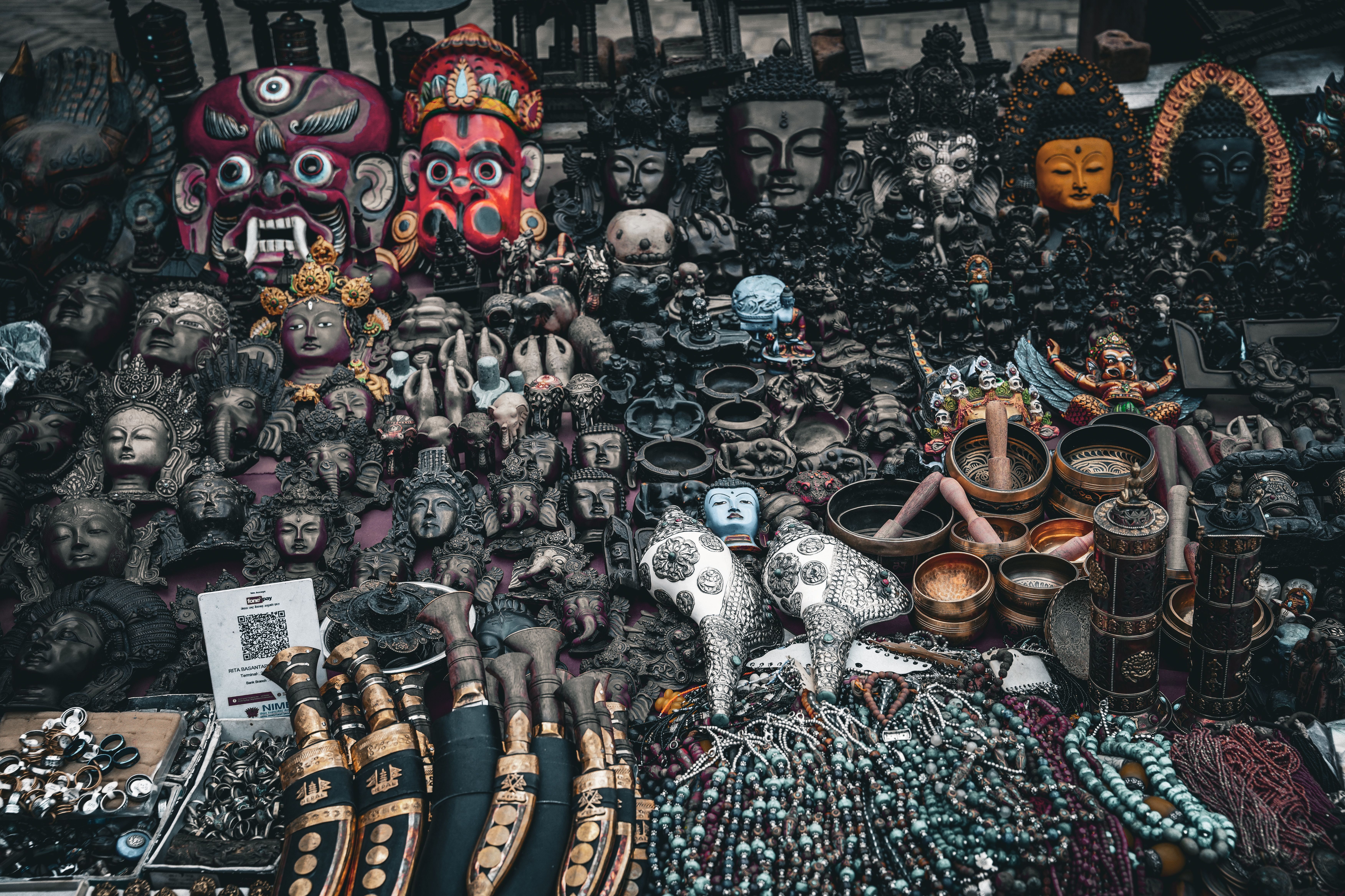 A display of various items on a table · Free Stock Photo