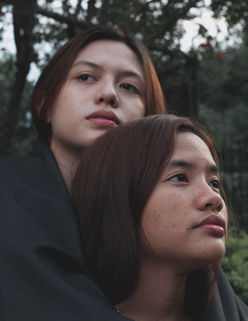 Portrait Photography Of Two Girls