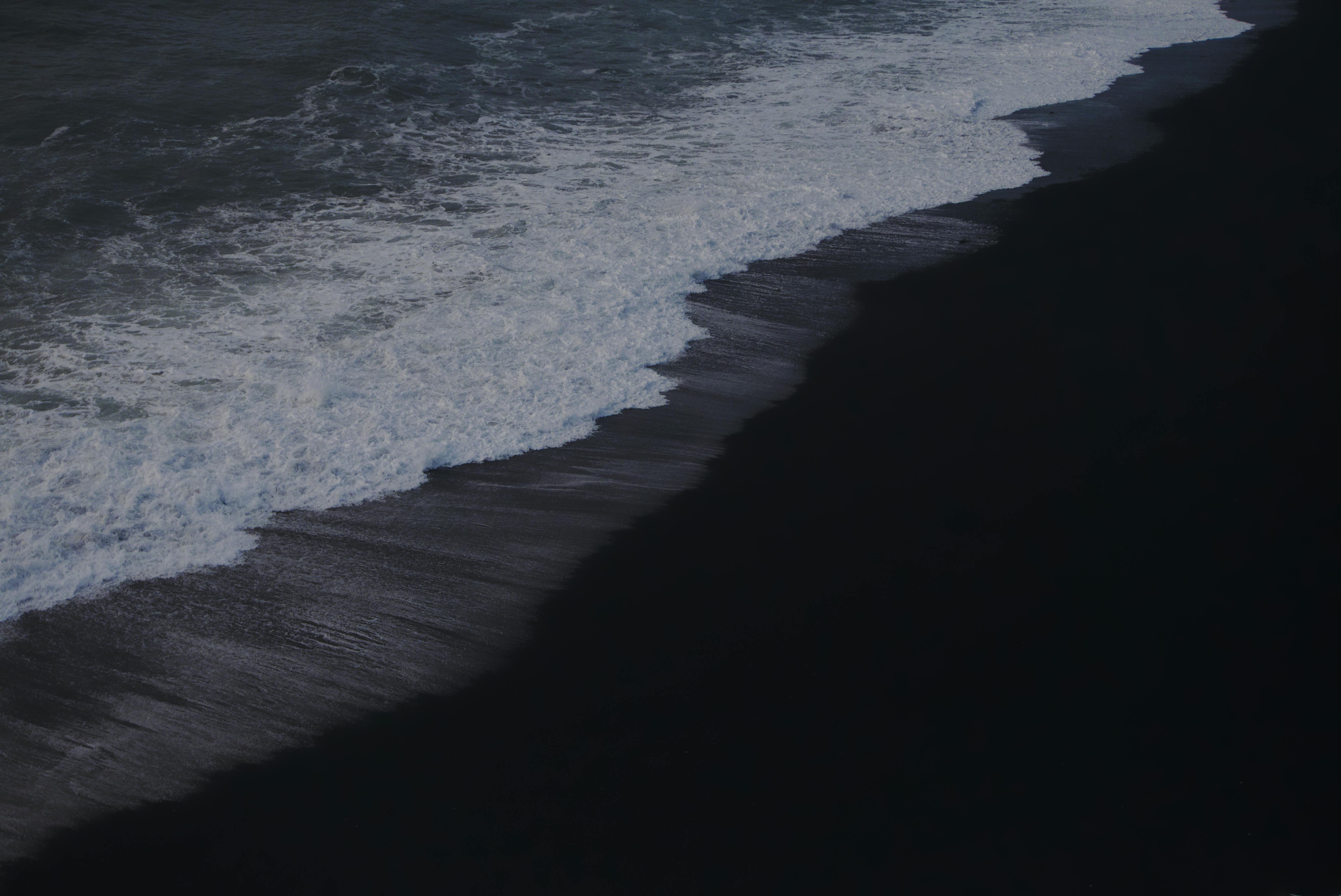 photo of black sand beach