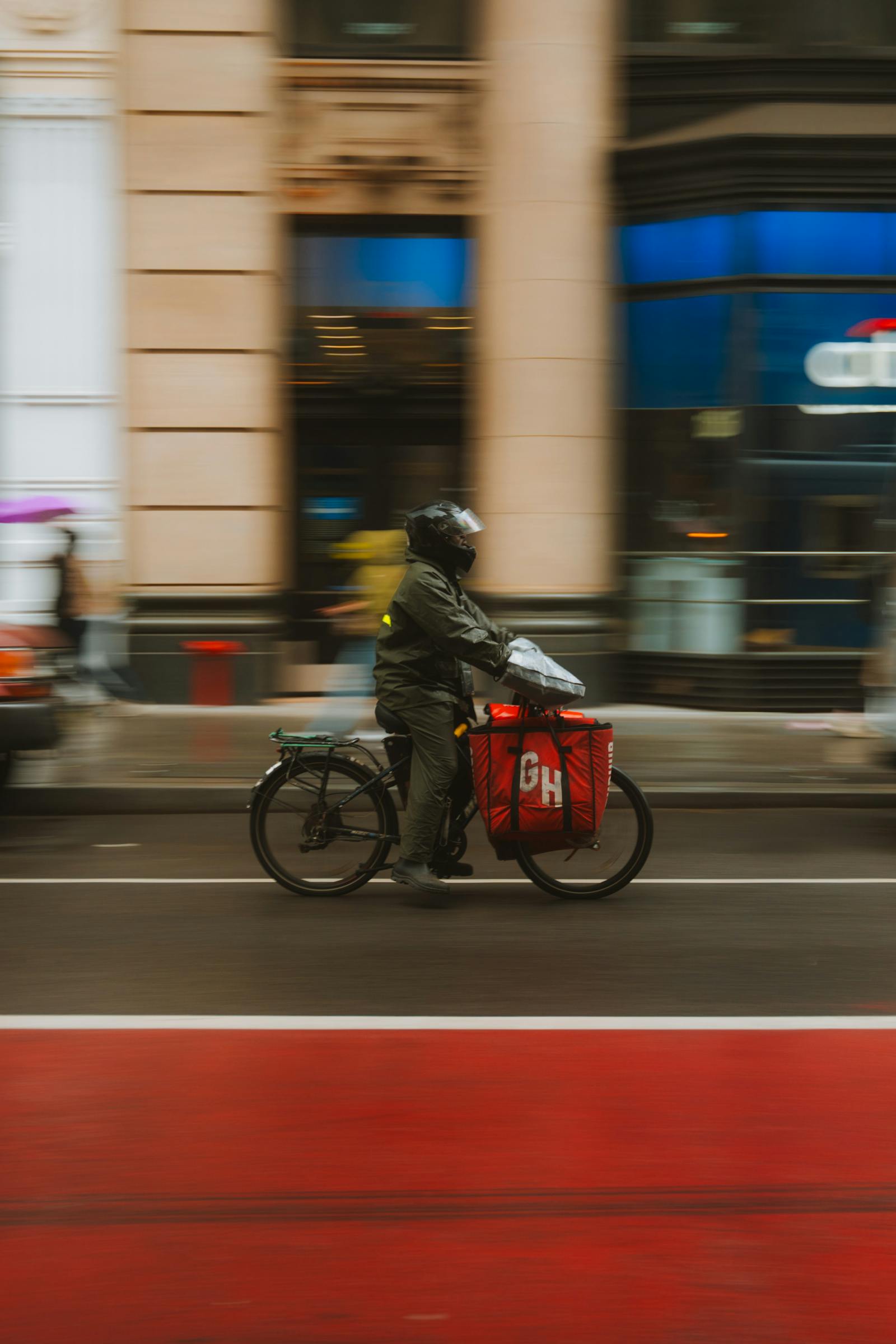 Grayscale Photography of Person Riding Bicycle · Free Stock Photo