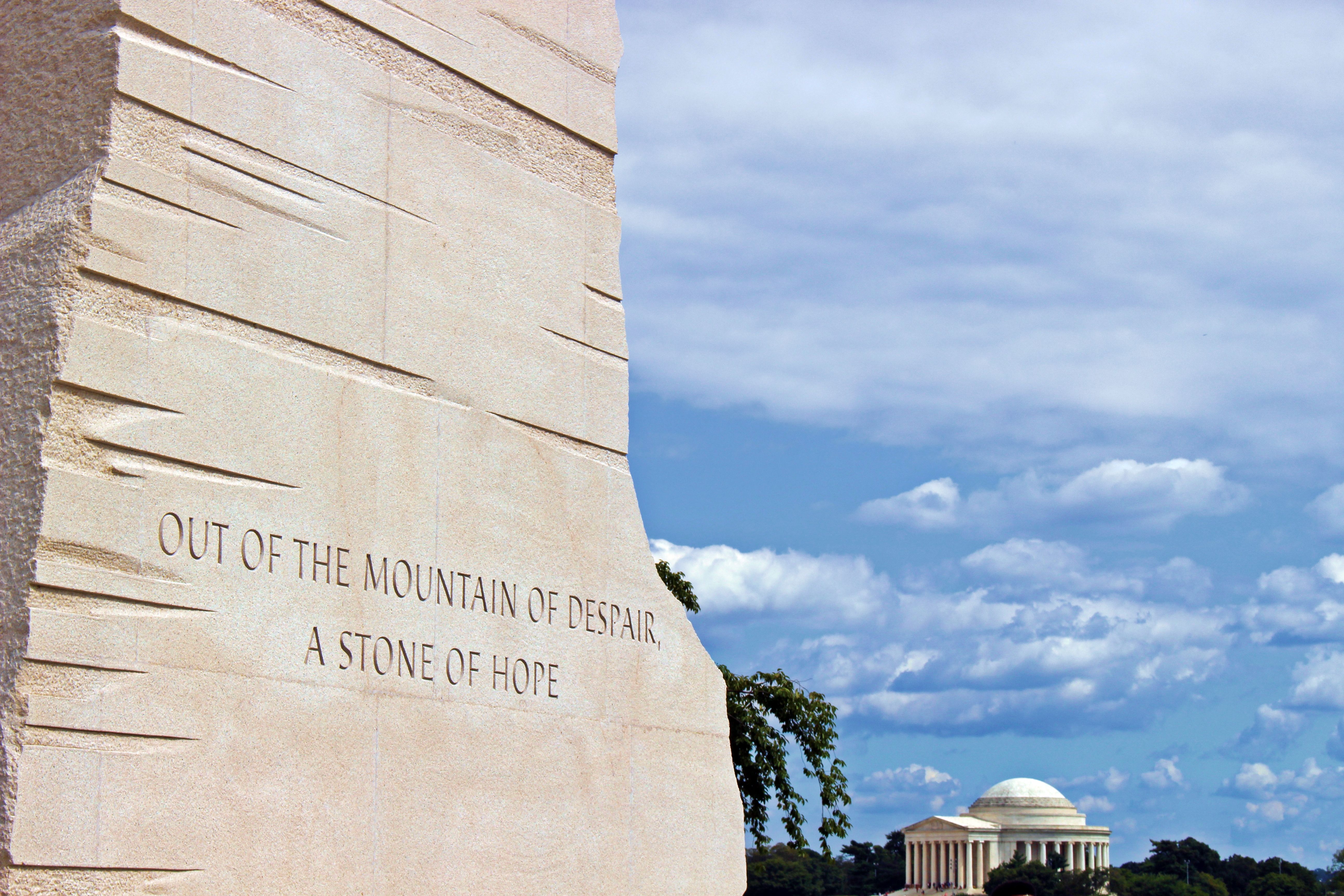 Martin Luther King Jr. Memorial with Washington Monument · Free Stock Photo