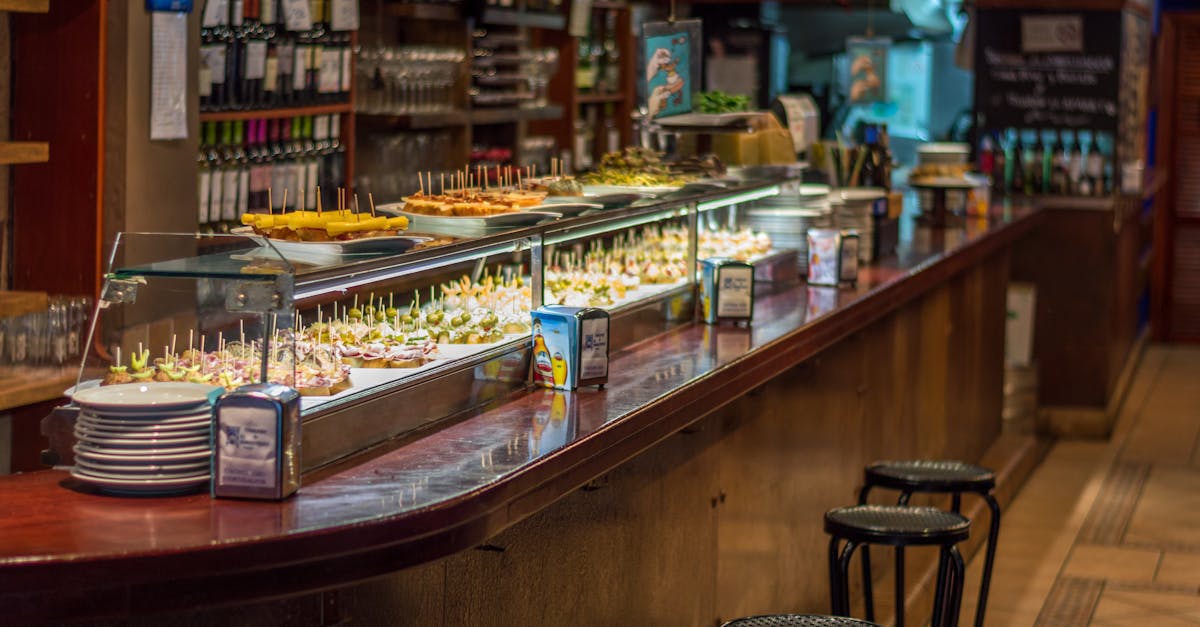 A delicious assortment of tapas on small plates.