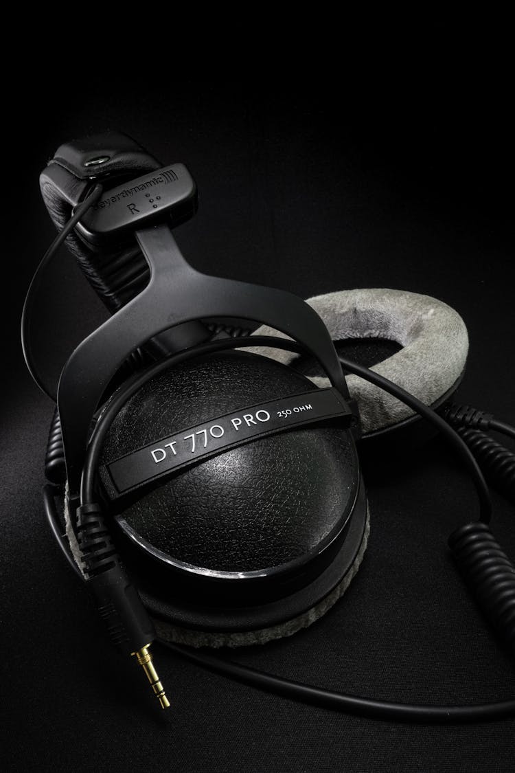 Black Full Cover Headphones