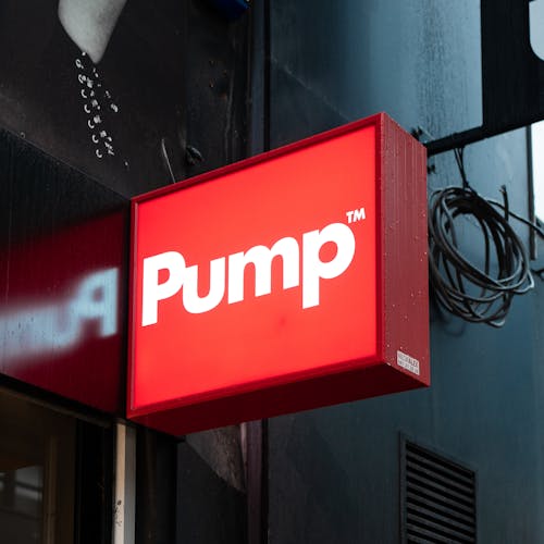 Free Pump Signage Stock Photo