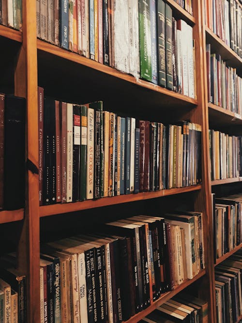 Close-up Photo of a Bookshelf Full of Books