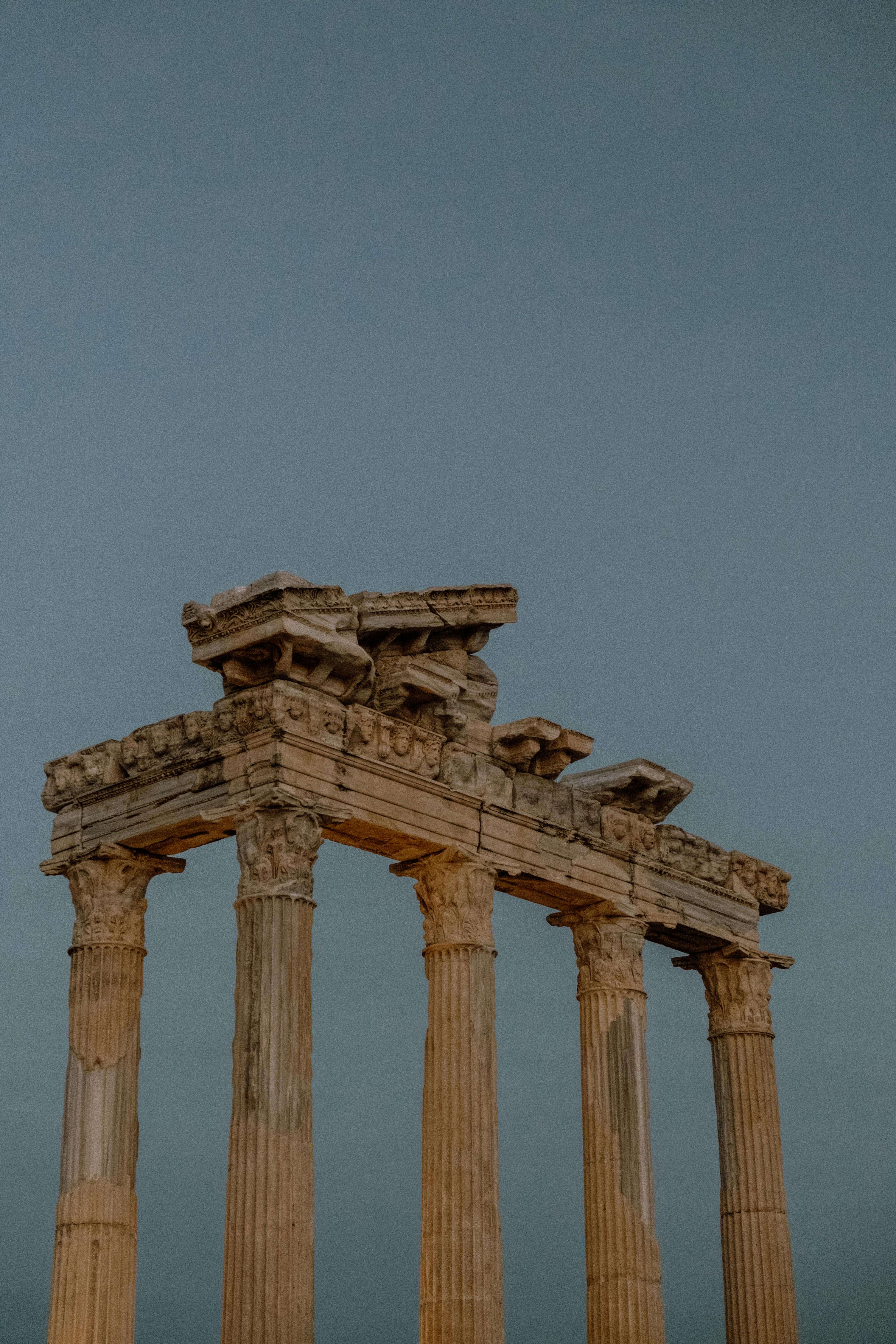 Explore the historic ruins of the Temple of Apollo in Side, a testament to ancient architecture in Türkiye.