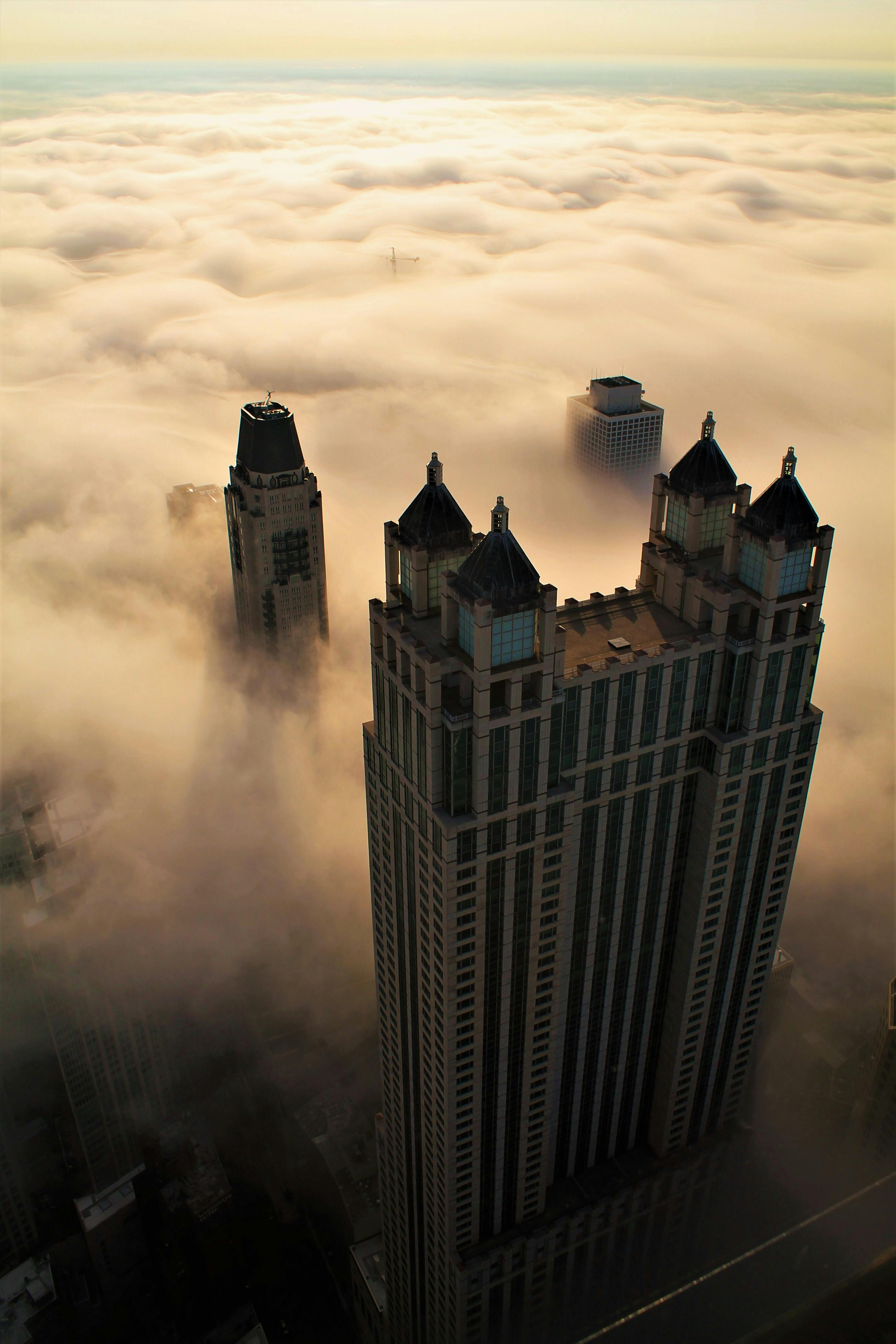 aerial view photo of high rise building