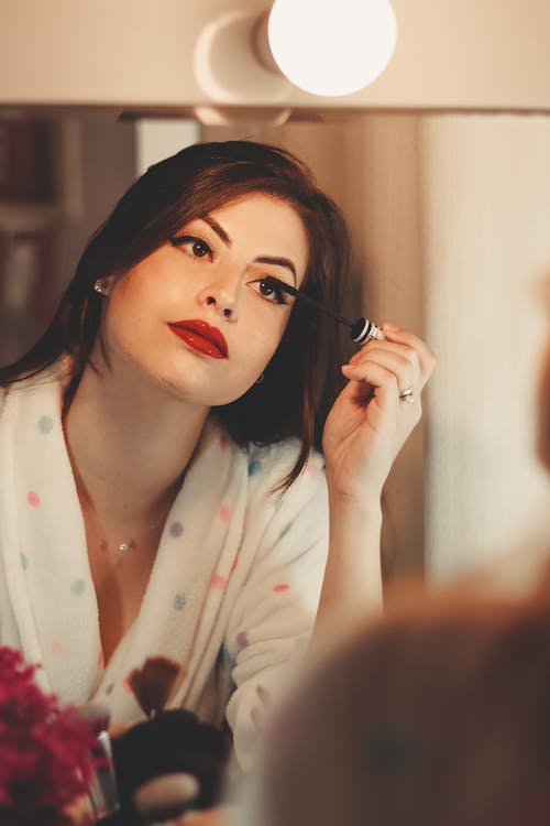 Woman Applying Mascara