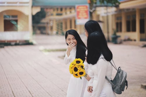 Gratis lagerfoto af ao dai, asiatiske piger, bedste venner