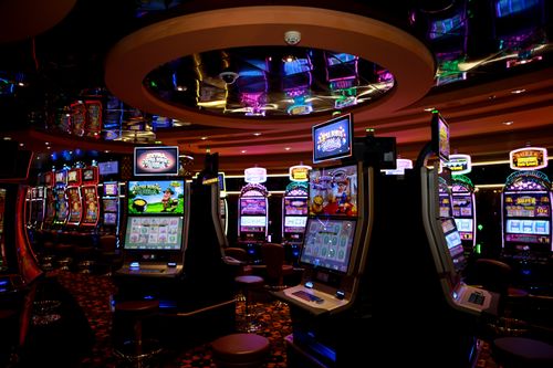 Casino floor with slot machines
