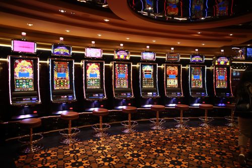 Row of luxury slot machines
