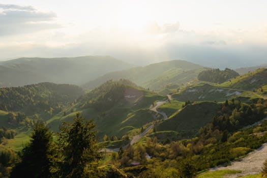Breathtaking sunset over the rolling hills of Crespano del Grappa in Veneto, Italy, showcasing nature's serene beauty.