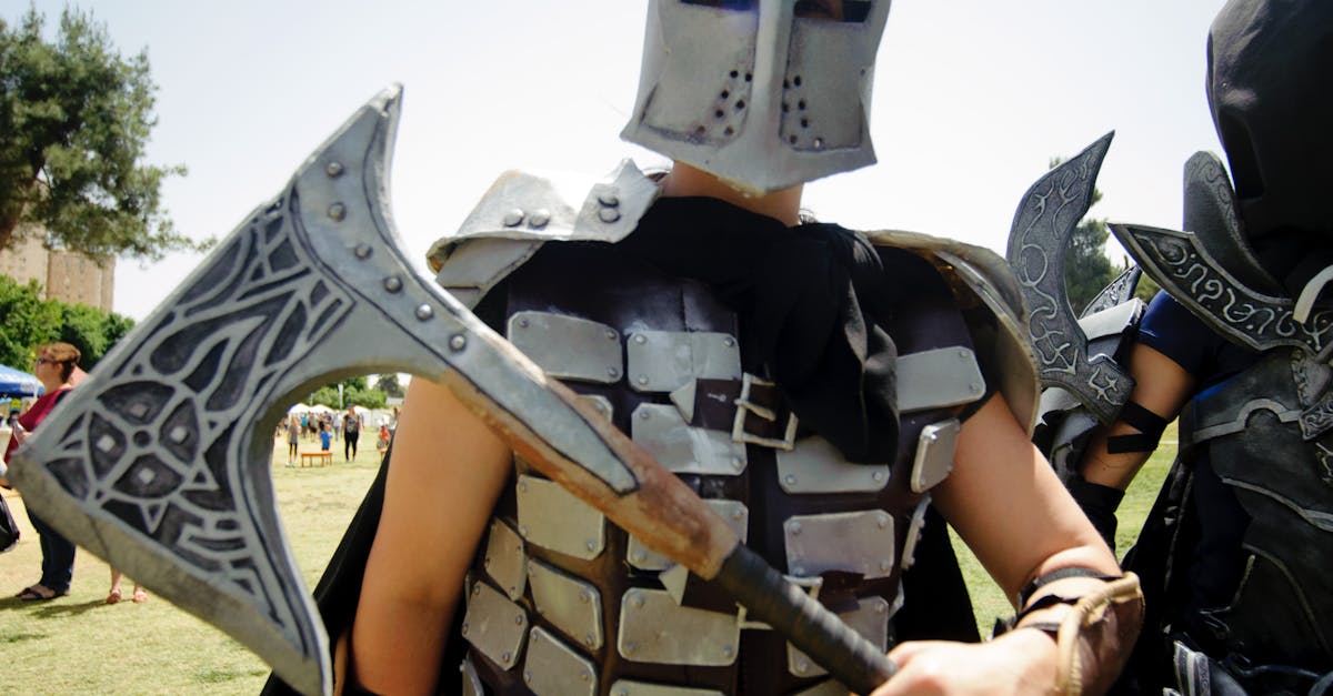 Free stock photo of armor, axe, chain