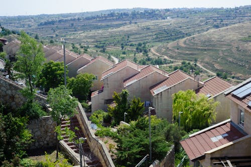 High Angle View of Houses in City