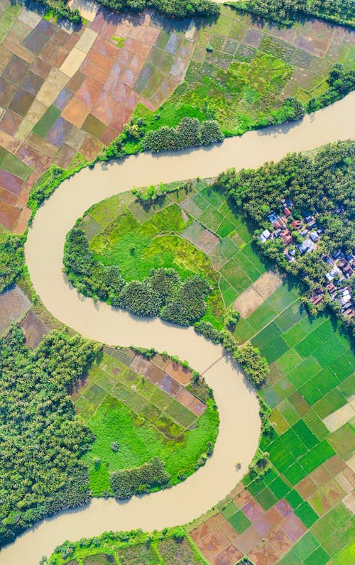 Aerial Photography of Farmland