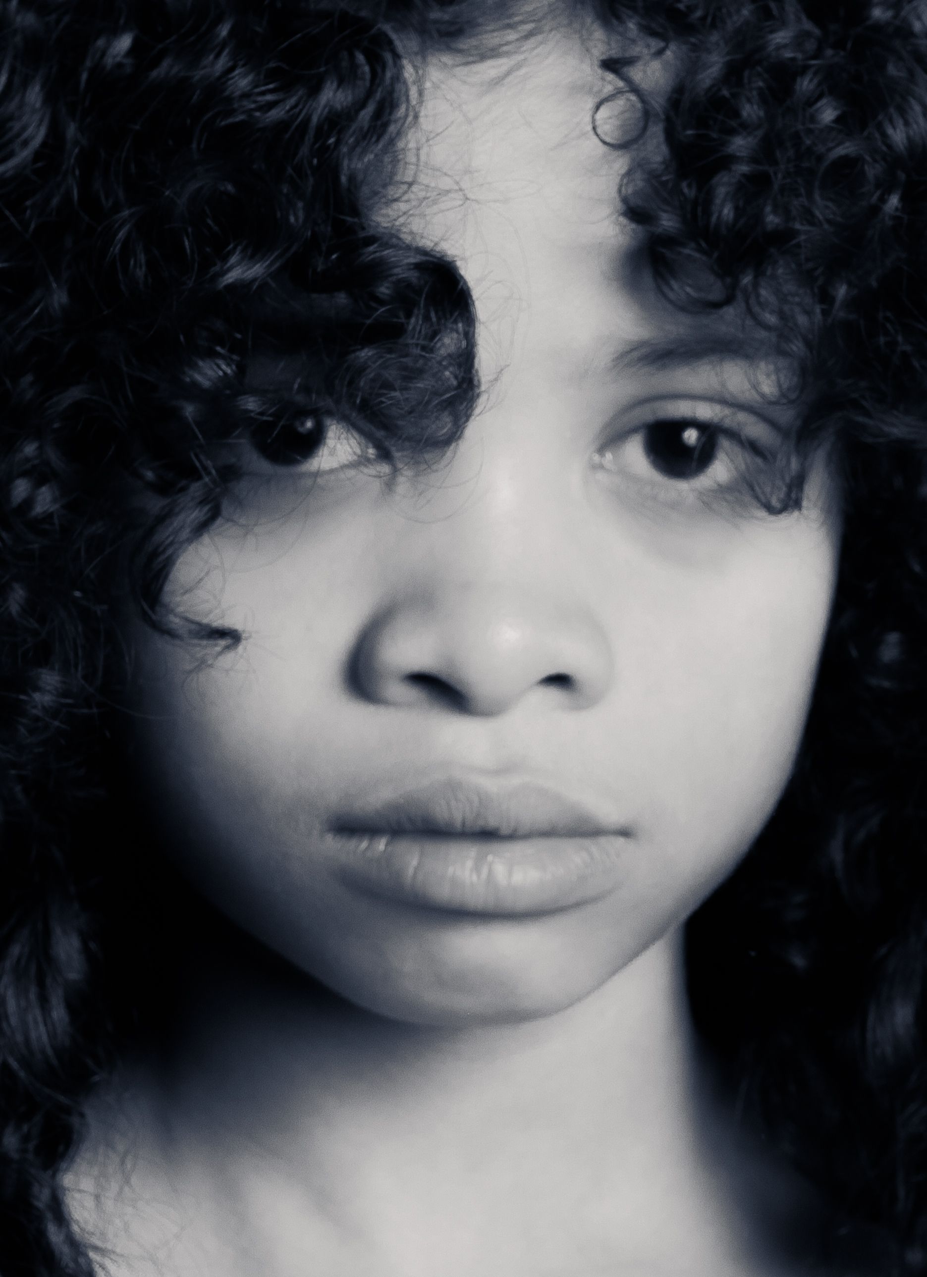 Portrait of Woman in Black and White · Free Stock Photo