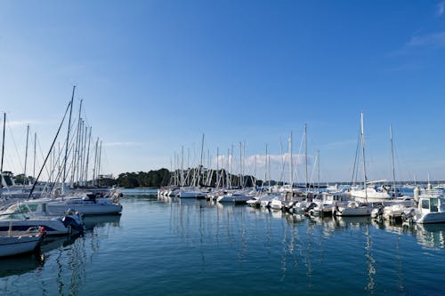 A marina with many boats docked in it