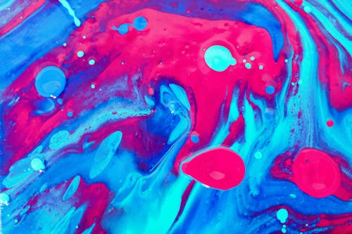 Free Photo of Pink and Blue Abstract Painting Stock Photo