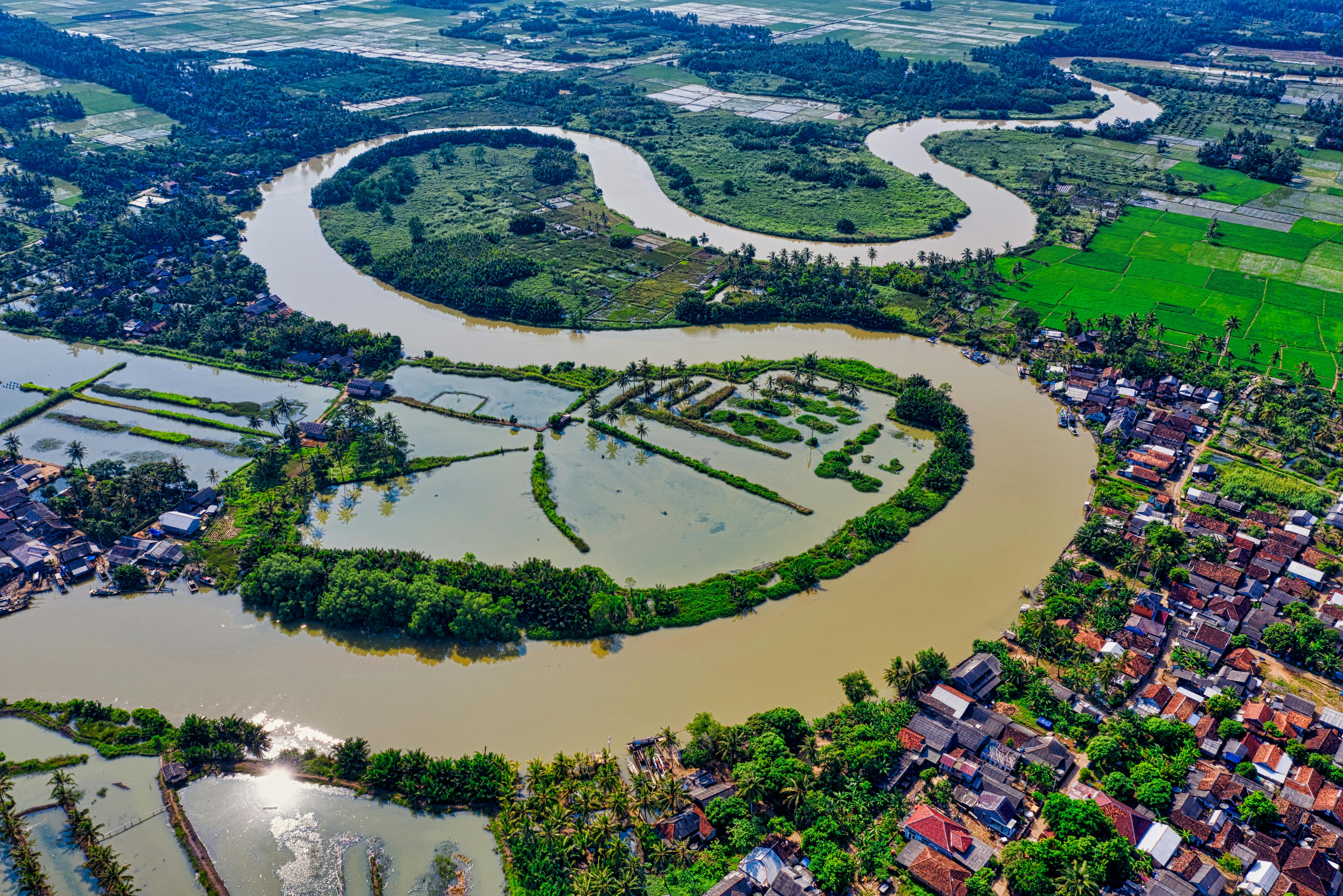 Top View Photo of Houses and River \u00b7 Free Stock Photo