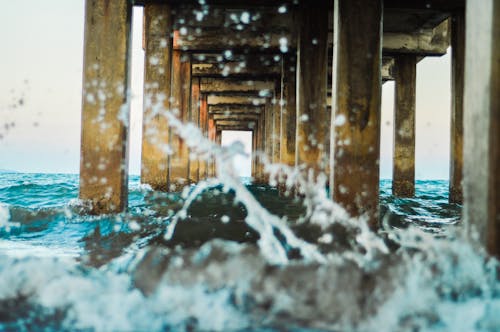 Sea Under Brown Wooden Dock