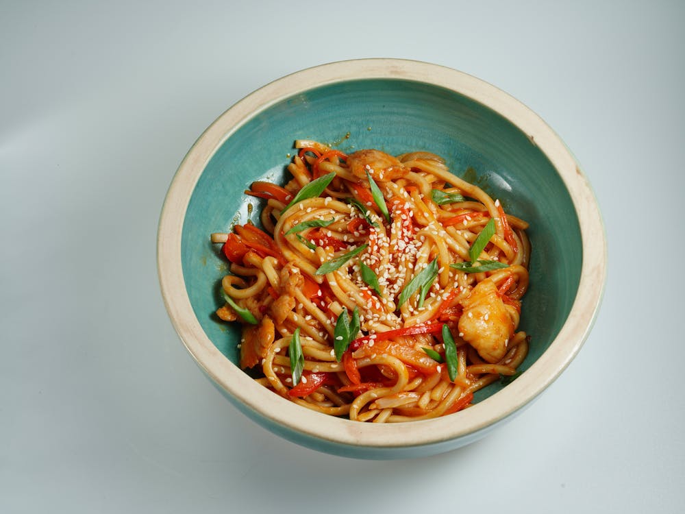 Spicy Chicken Udon Stir-Fry