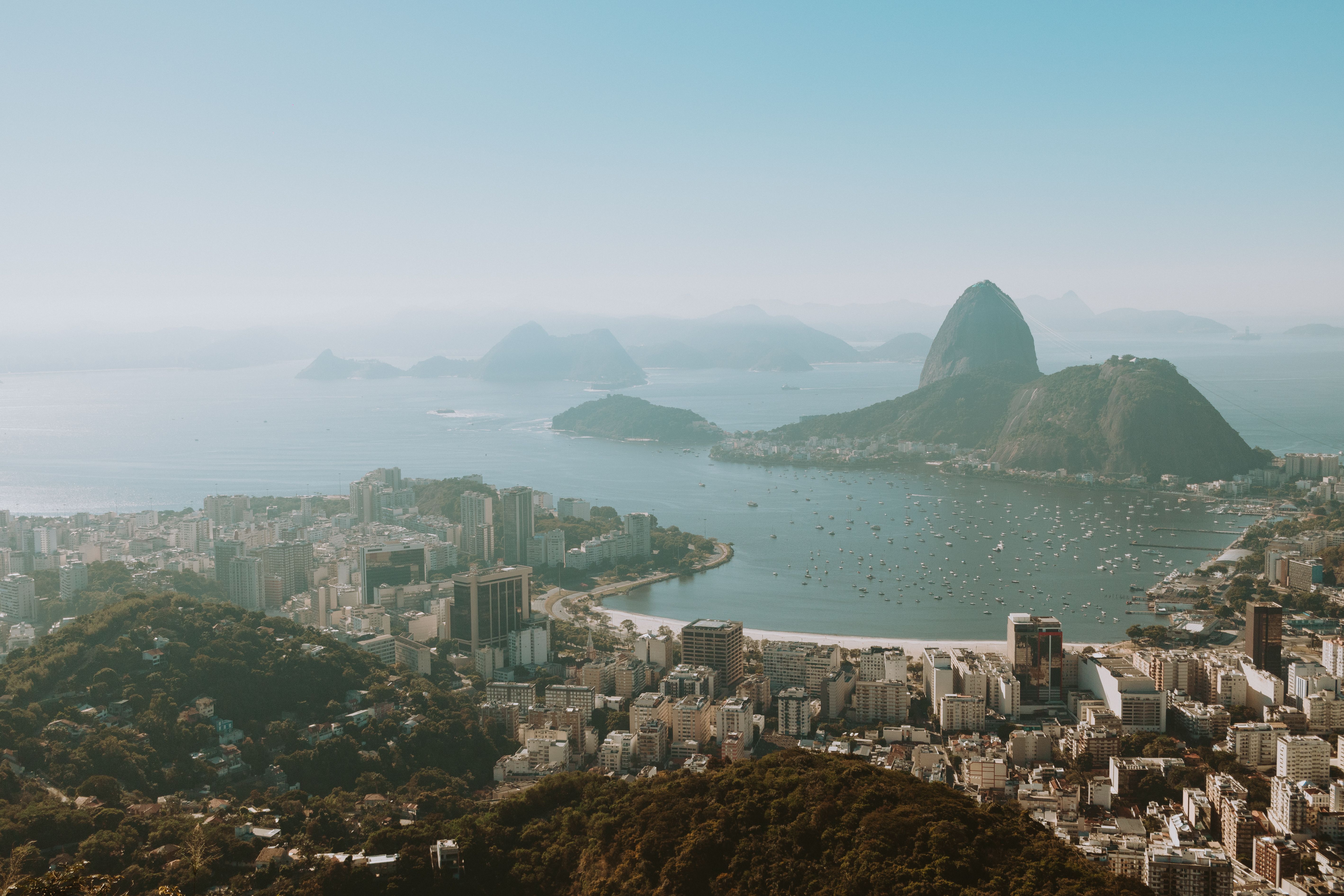 Birds Eye View of Sea Coast of Rio de Janeiro · Free Stock Photo