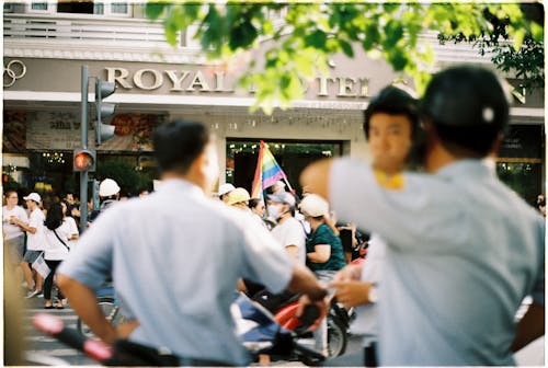 Men Standing Outside Royal Hotel