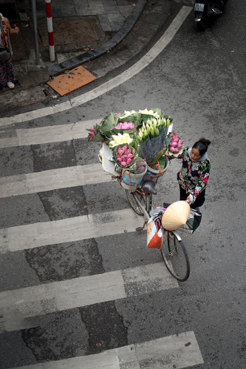 Woman Riding Bicycle