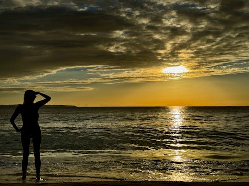 Immagine gratuita di guardia, oceano atlantico, tramonto dorato