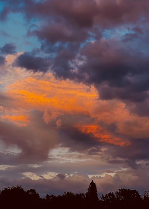 Бесплатное стоковое фото с багровое небо, белое небо, вид на закат