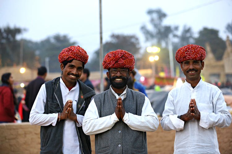 Three Men Showing Prayer Hands