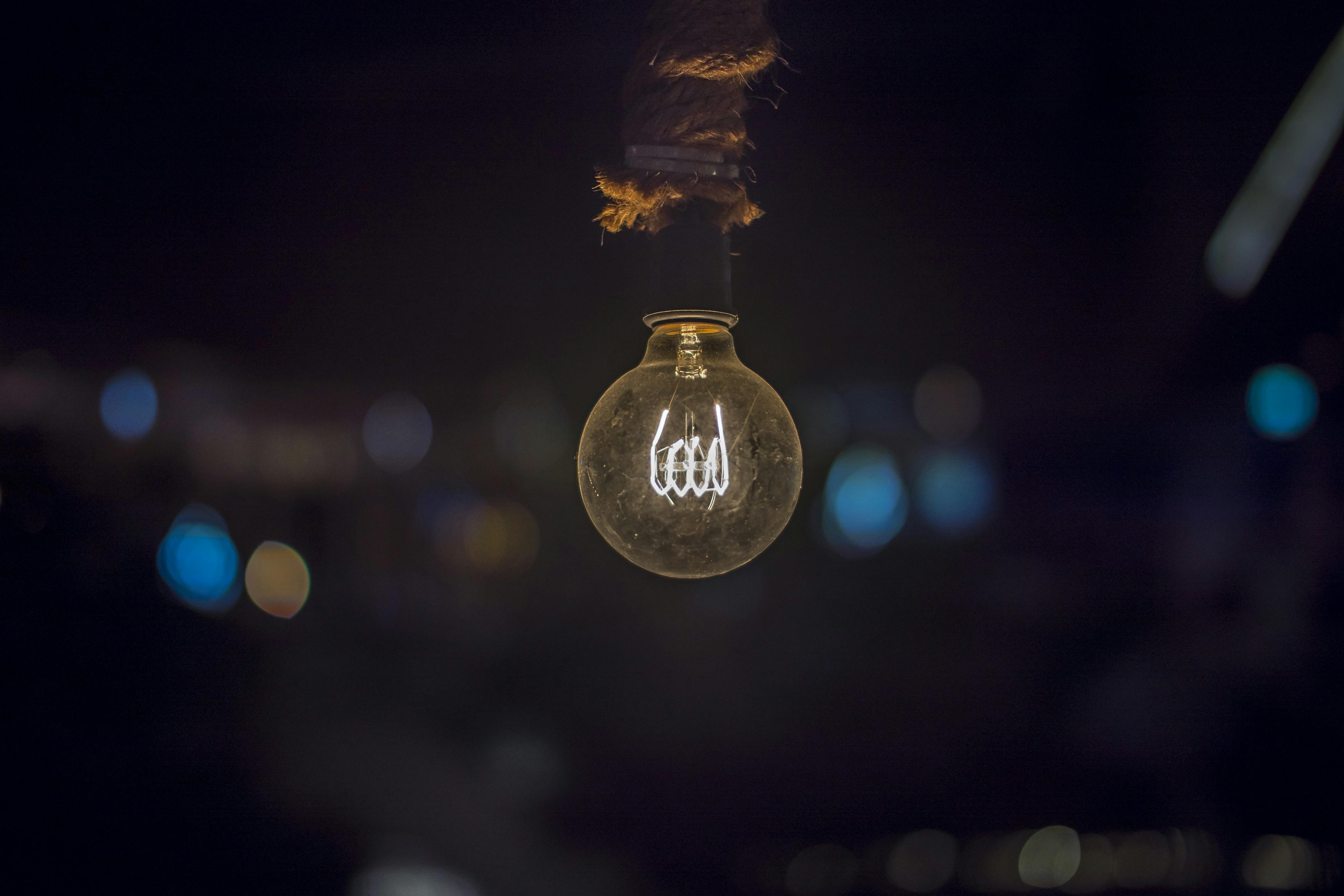 Free stock photo of dark, light, light bulb