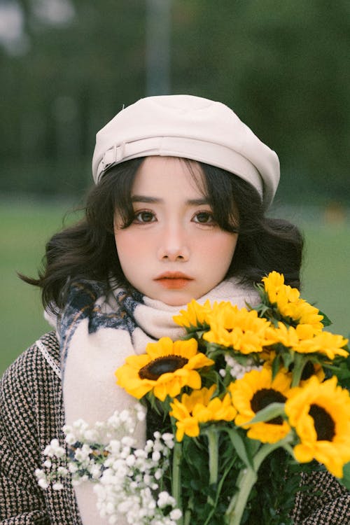 亞洲, 可愛, 向日葵 的 免費圖庫相片