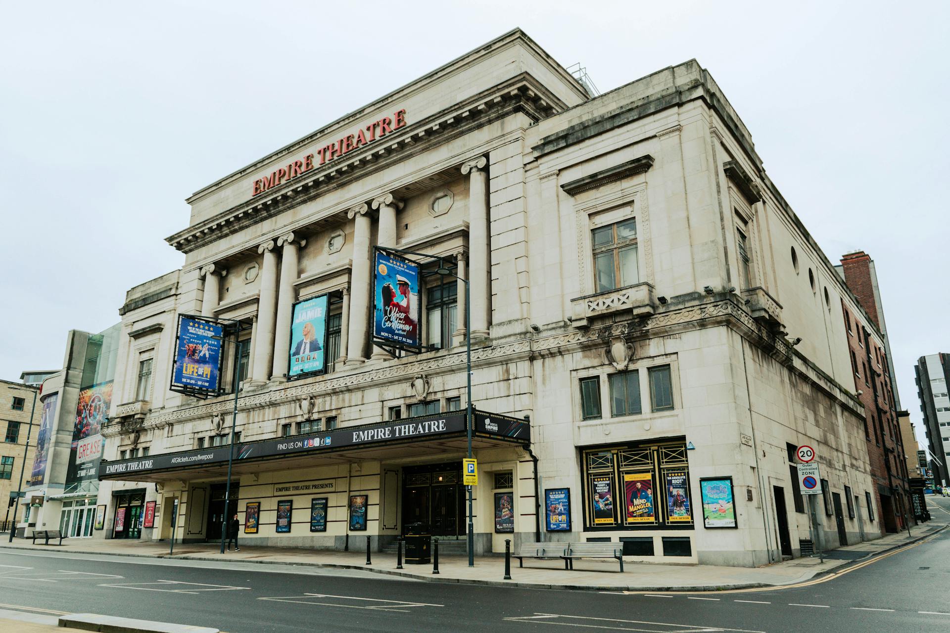 Building of Liverpool Empire Theatre in England