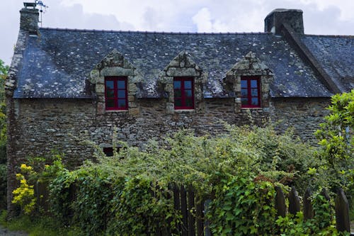 Stone old house, Sarzeau, Brittany, France