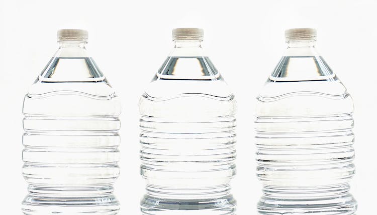 Three Clear Water Bottles