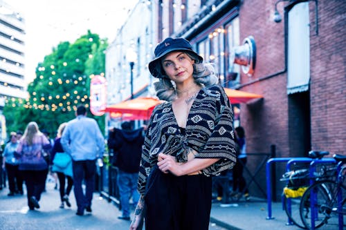 Woman Wearing Black Top 