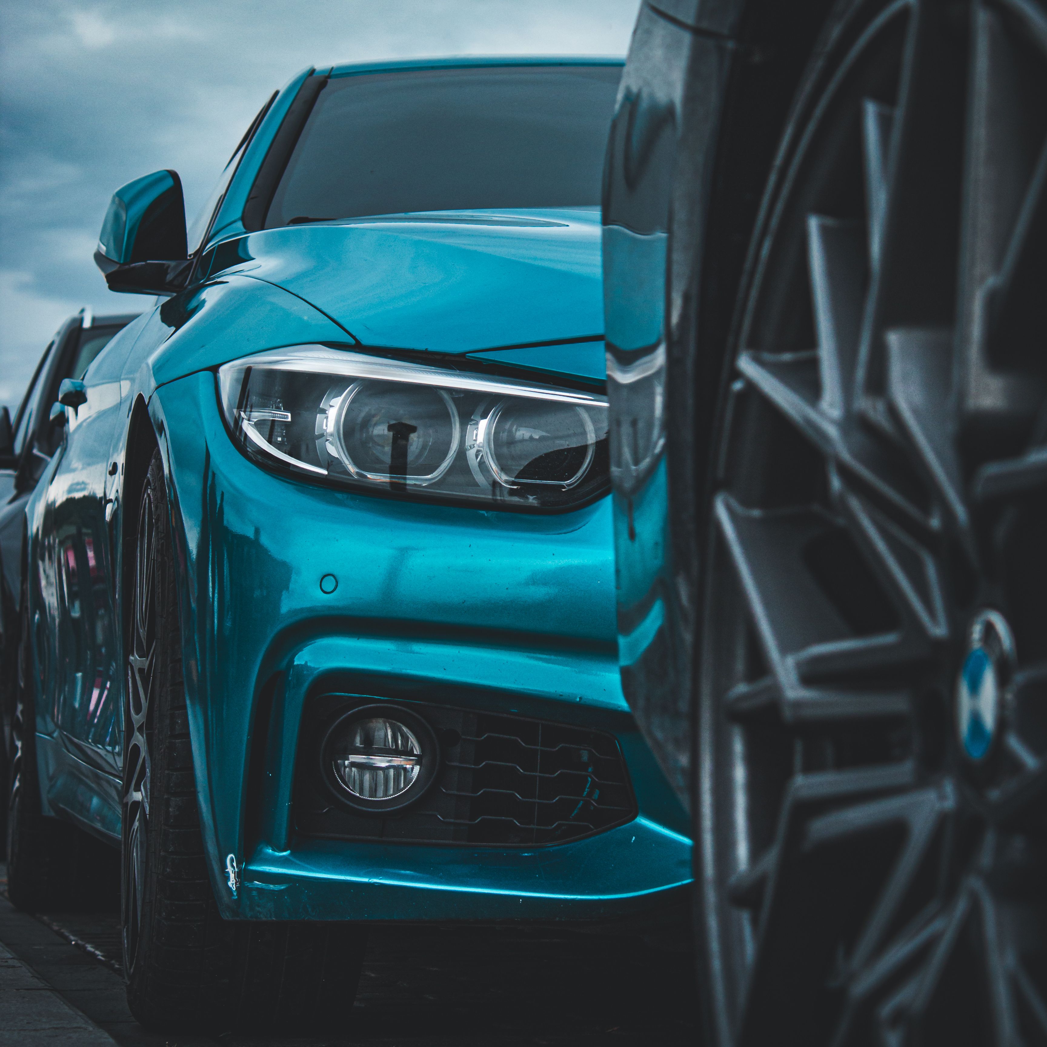 Blue BMW Car 