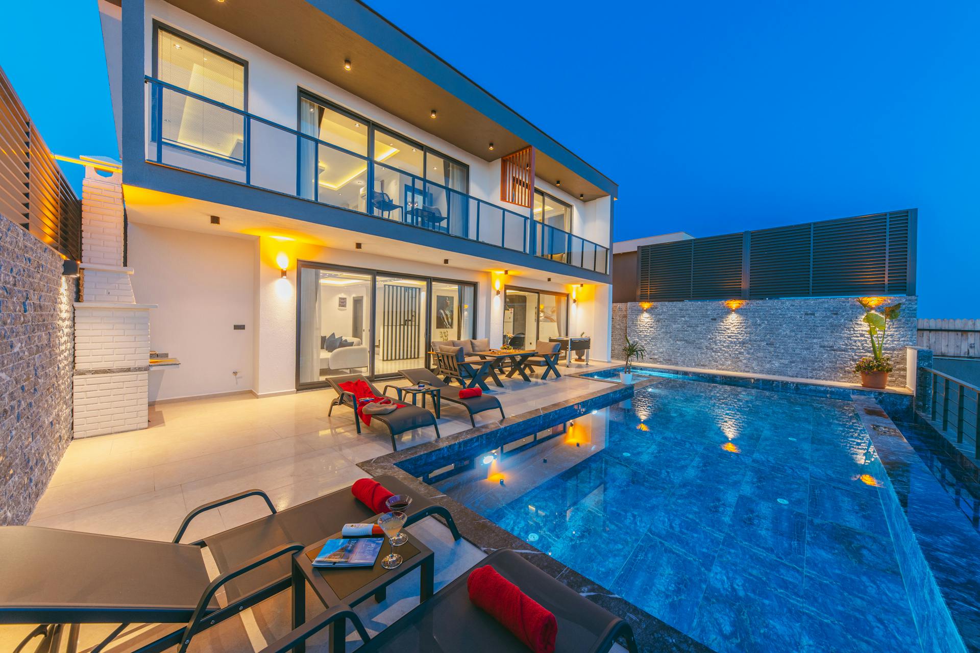 View of the Terrace with a Swimming Pool at the Resort