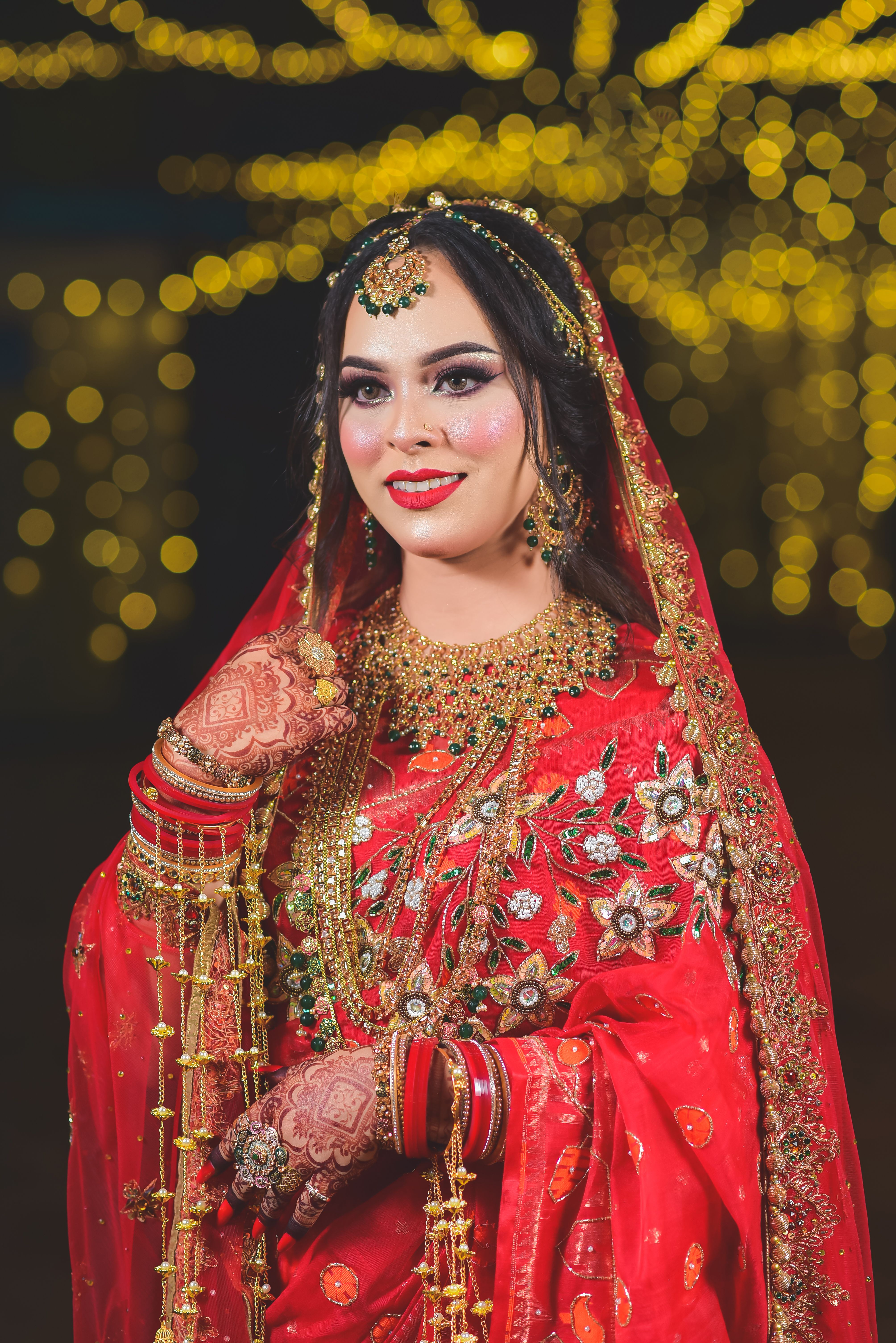 Portrait of Smiling Bride in Traditional Clothing · Free Stock Photo