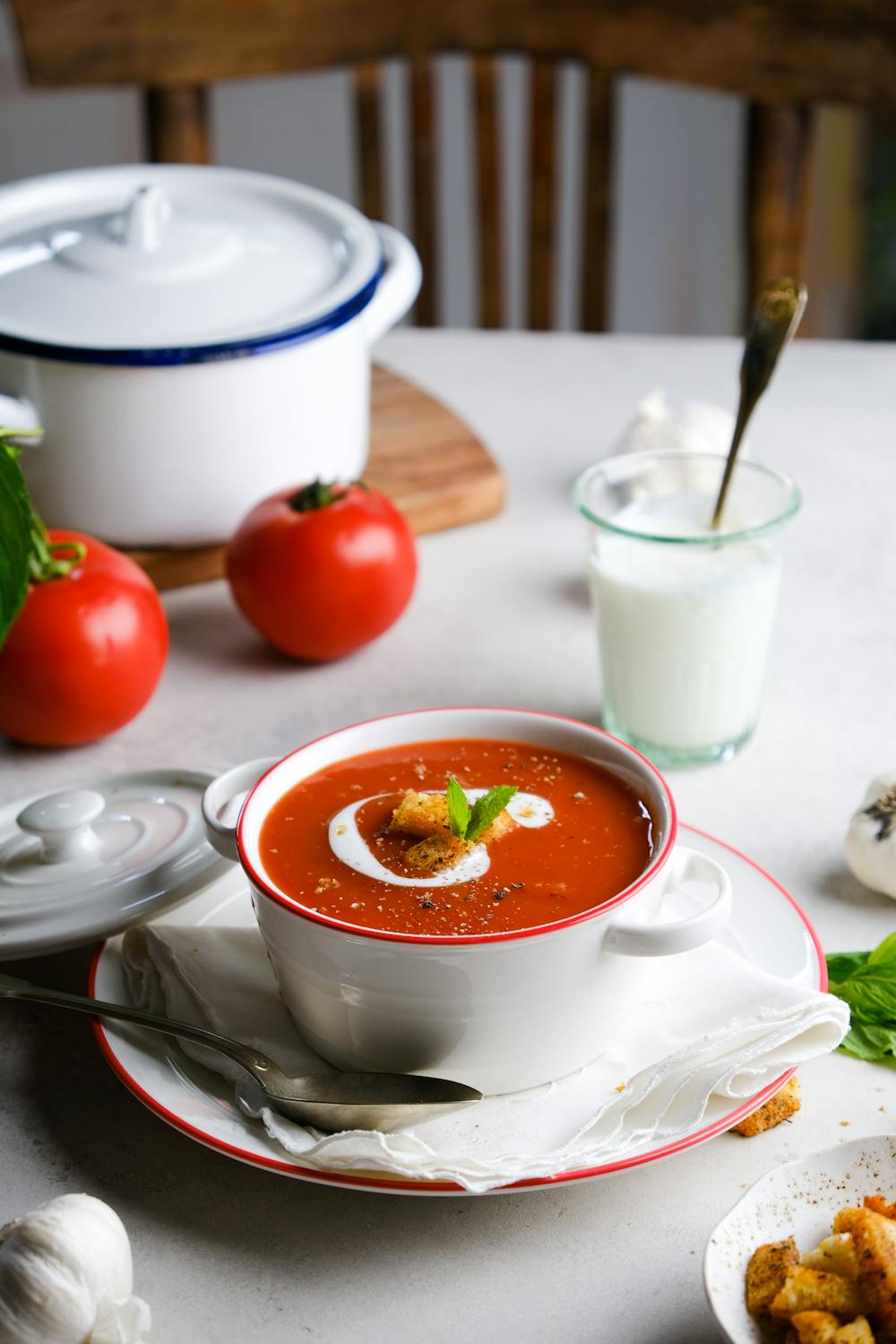 Rustic Tomato and Basil Soup Rustic Tomato and Basil Soup