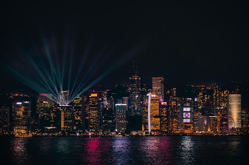 Free Skyline At Night Stock Photo