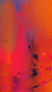 Colorful abstract painting with orange, pink, and blue hues, a perfect modern art print.