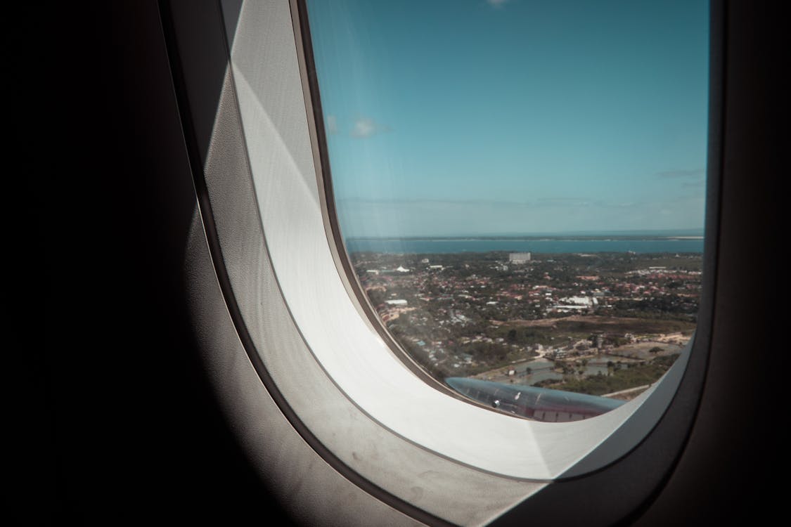Free stock photo of airplane, airplane window, exotic