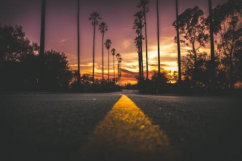 Gratis Carretera En La Ciudad Al Atardecer Foto de stock