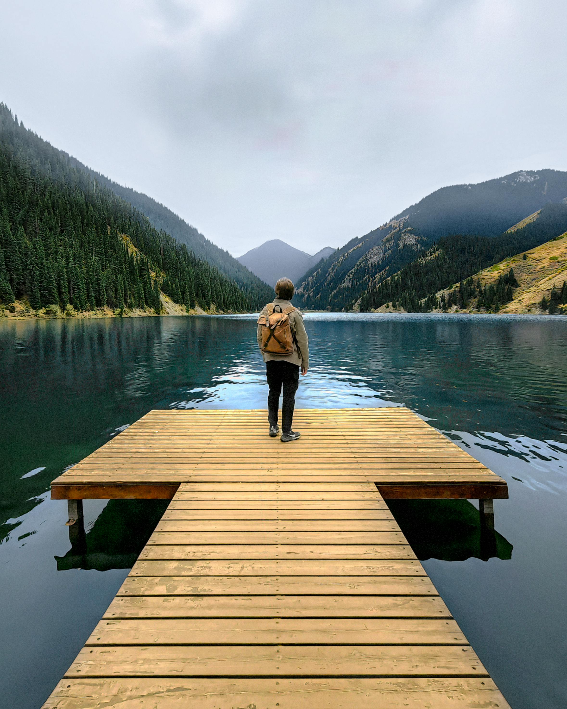 Almaty mountains and city view